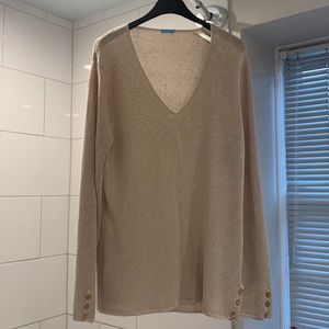 JMLaughlin V Neck Sweater Beige